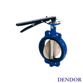 Затвор дисковый поворотный 017W DN80 PN16 диск чугун никелир., Dendor