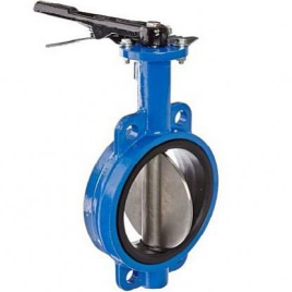 Затвор дисковый поворотный 015W DN80 PN16 корпус и диск сталь, Dendor