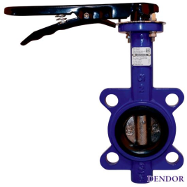 Затвор дисковый поворотный 017W DN50 PN16 диск чугун никелир., Dendor