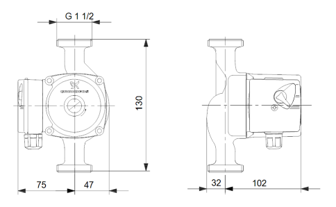 Насос циркуляционный UPS 25-50 (96281424), Grundfos фото 2