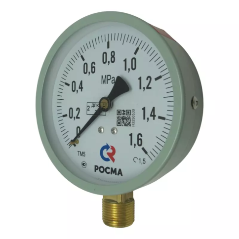 Манометр ТМ-510Р.00 (0-1.6МПа) G1/2 1.5 М2 (без поверки), Росма фото 1