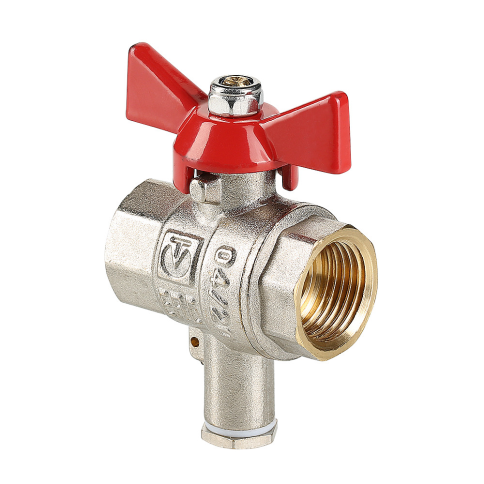 Кран шаровой резьбовой ВВ 3/4" DN20 для подключения датчика темп. (VT.247.N.05), Valtec фото 1