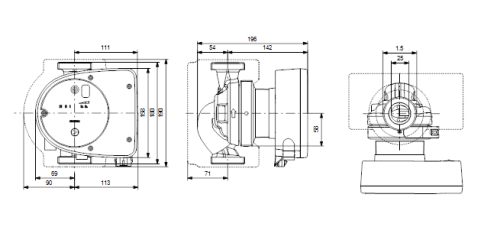 Насос циркуляционный MAGNA1 25-60 (97924154)(99221217), Grundfos фото 3